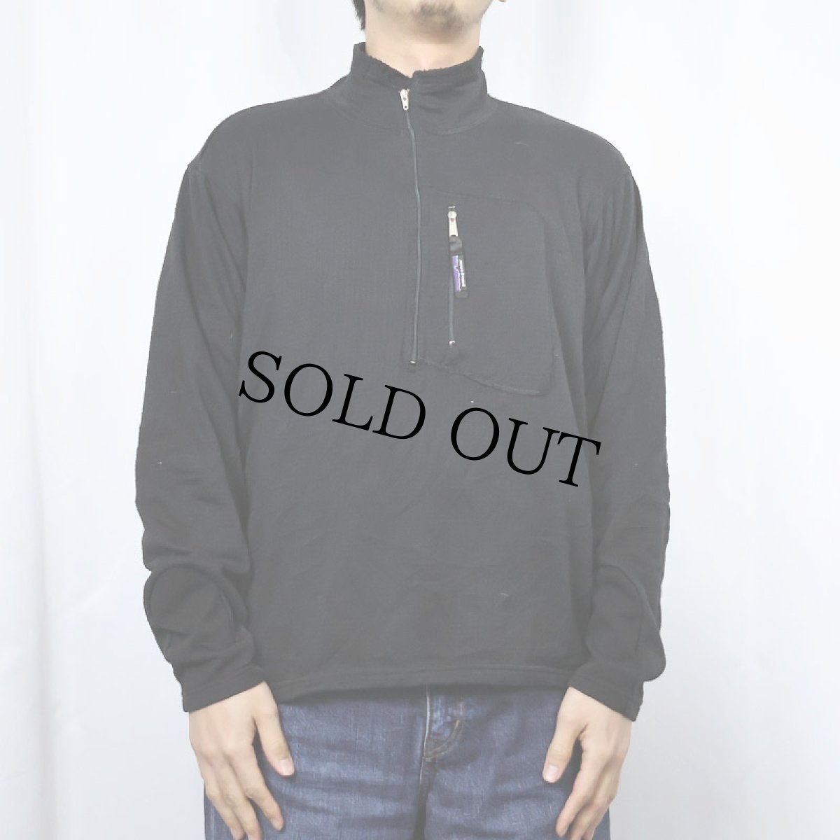 画像3: 2000's Patagonia USA製 Rシリーズ R1 POLARTEC フリースプルオーバージャケット BLACK L (3)