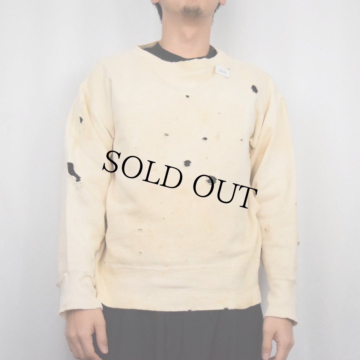 画像2: 50's 前V 無地スウェット (2)