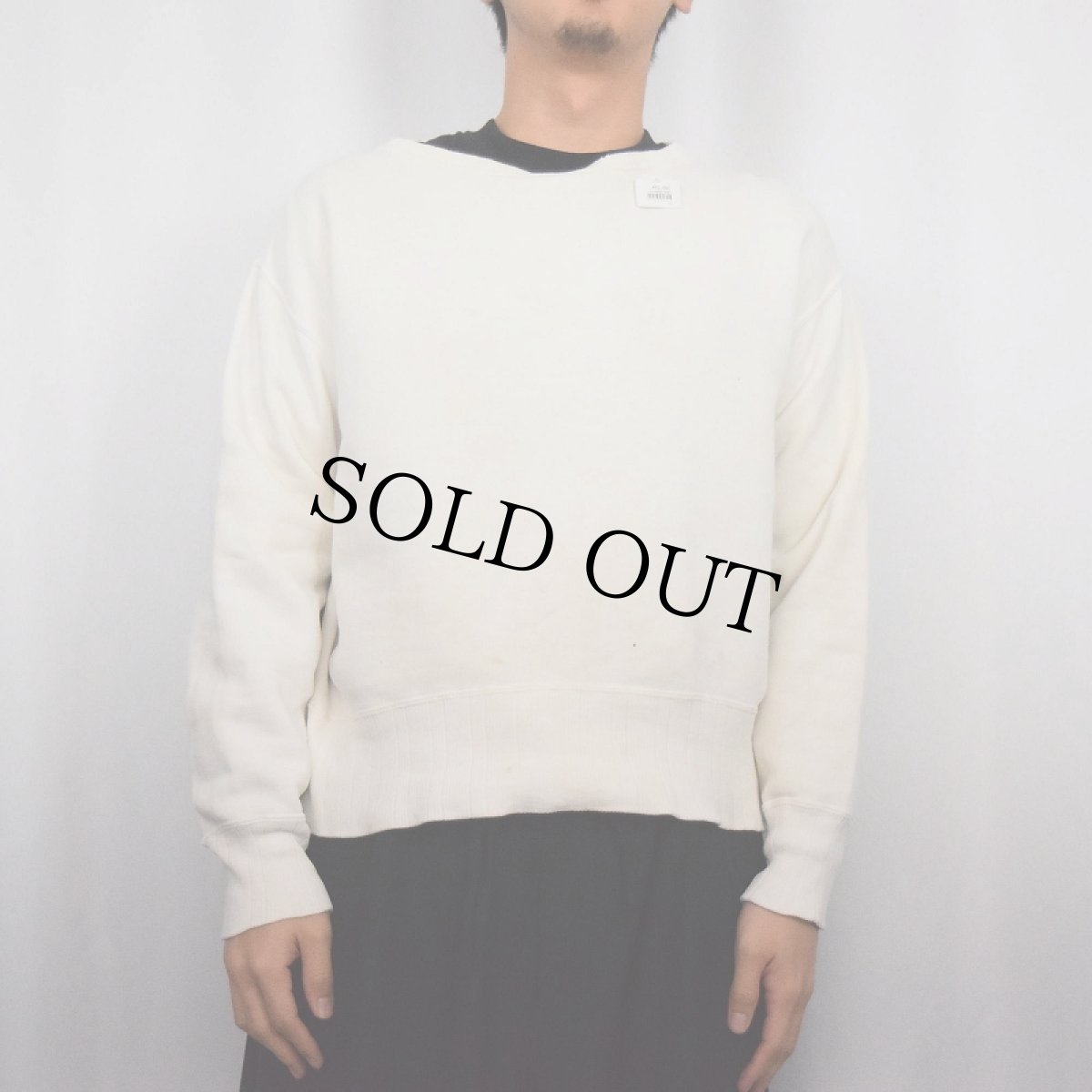 画像2: 50's "針抜きリブ" 無地スウェット MEDIUM (2)