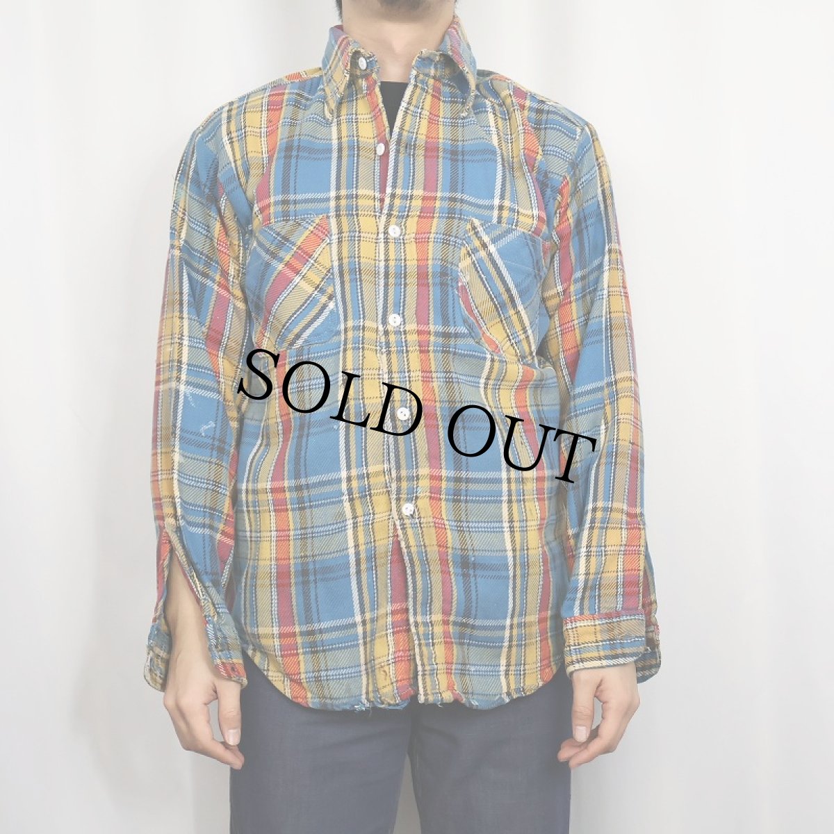 画像2: 70's JCPenney BIGMAC チェック柄 ヘビーネルシャツ M (2)