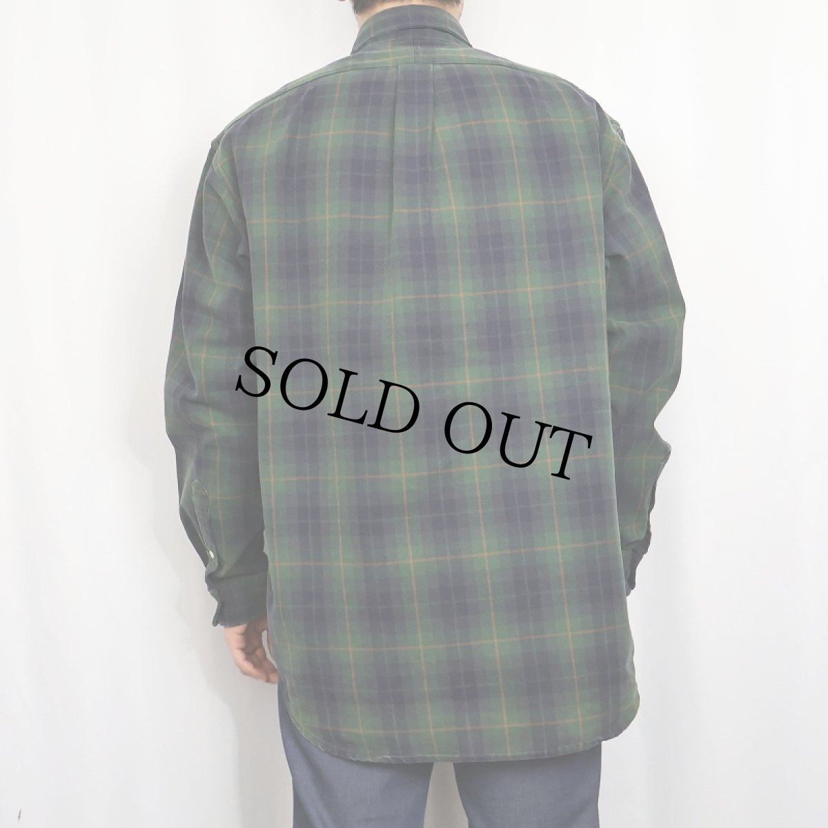 画像3: 90's Ralph Lauren USA製 チェック柄 コットンツイルボタンダウンシャツ L (3)