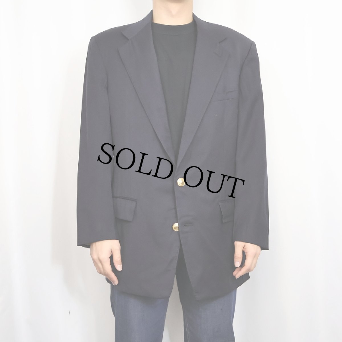 画像2: 80's〜 POLO Ralph Lauren テーラードジャケット NAVY (2)