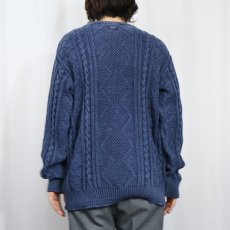 画像4: TBS QUALITY インディゴコットンニットセーター NAVY M (4)