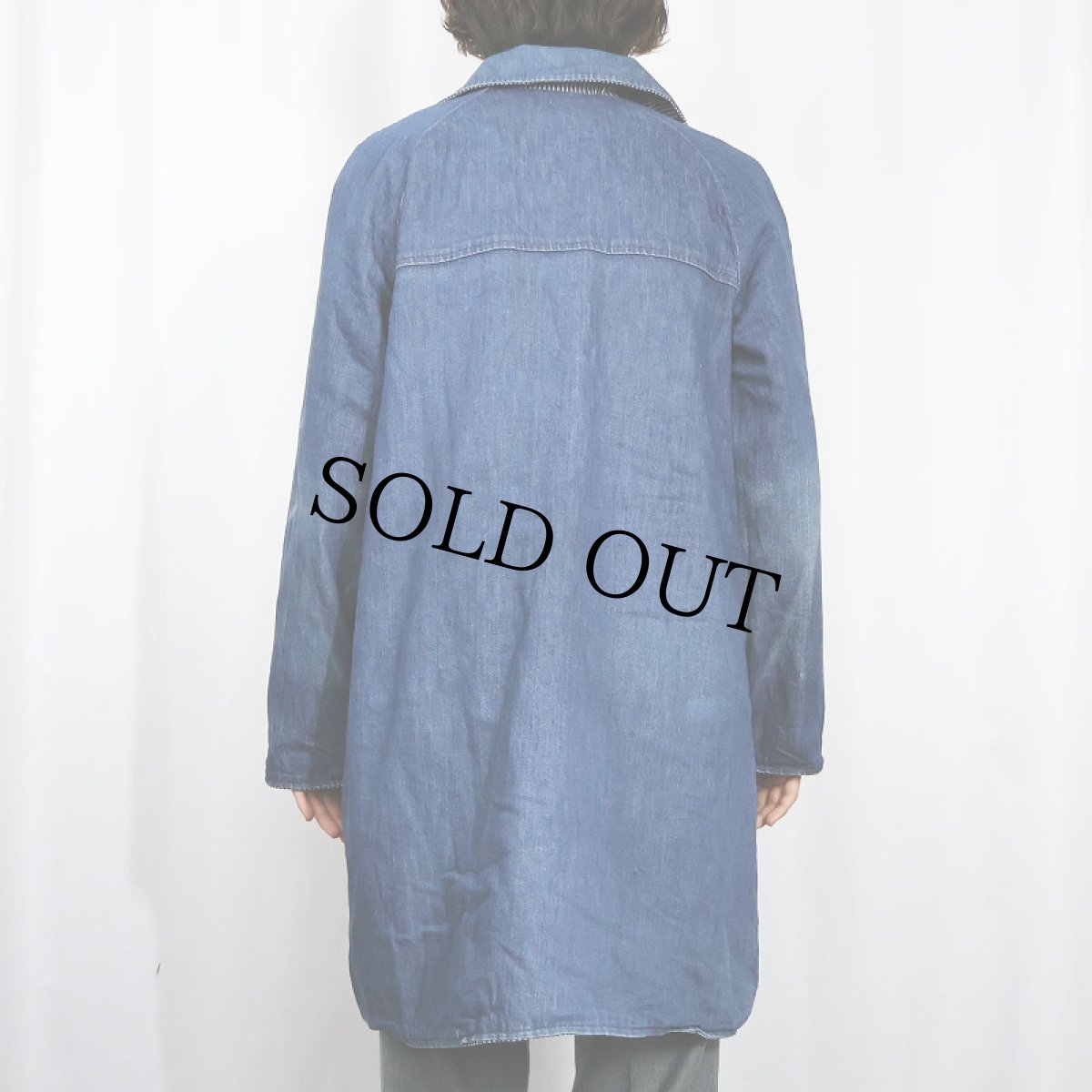 画像4: 70's〜 Pioneer Wear ヒッコリーストライプ柄 リバーシブルデニムジャケット SIZE16 (4)