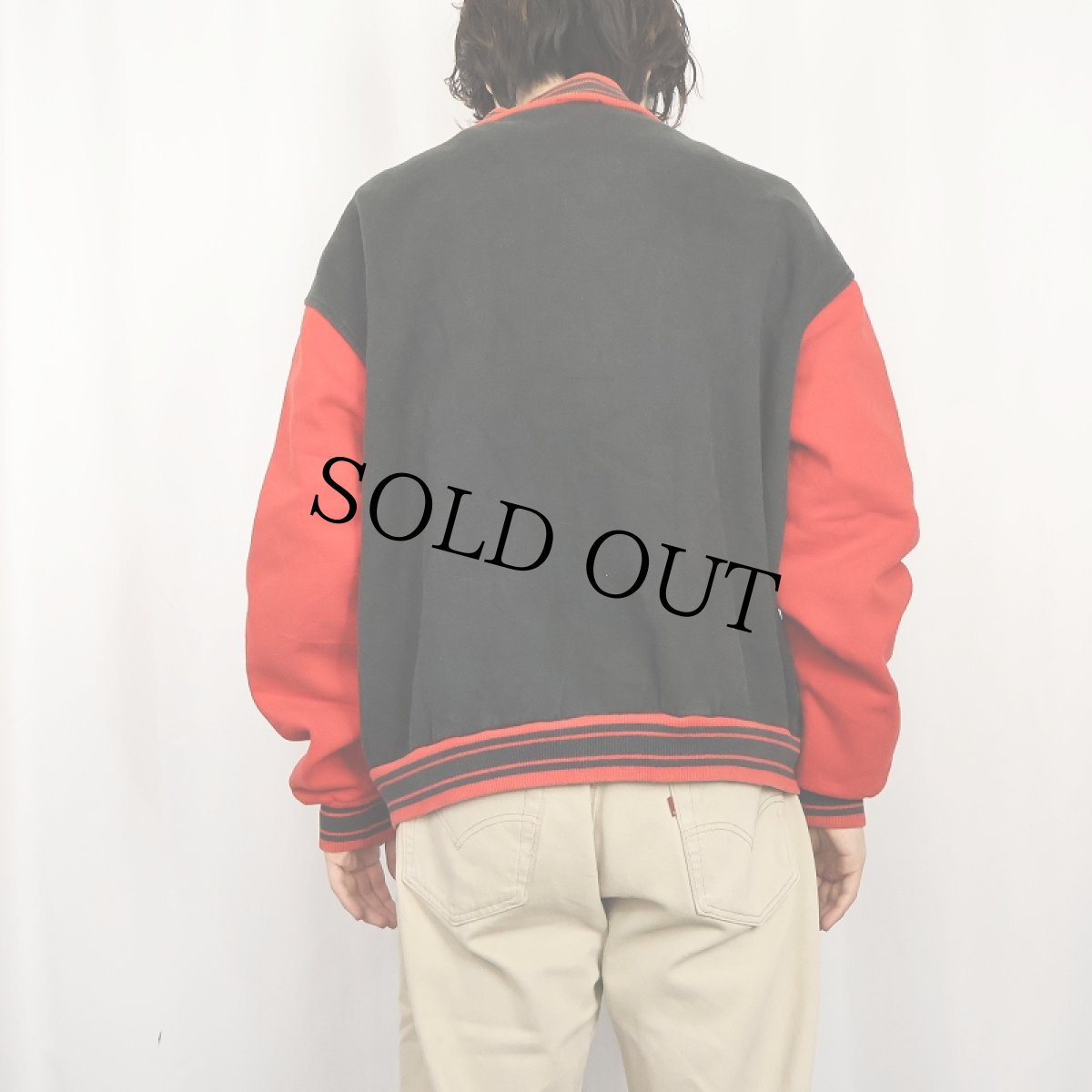 画像3: 〜2000's FRUIT OF THE LOOM スウェットスタジャン BLACK XL (3)