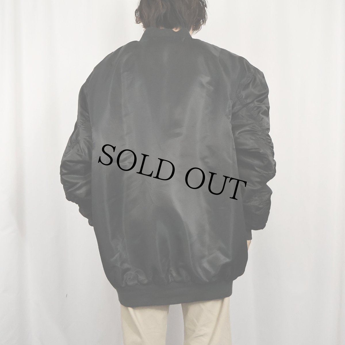 画像4: 民間品 Noiz "MA-1 TYPE" フライトジャケット BLACK XL (4)