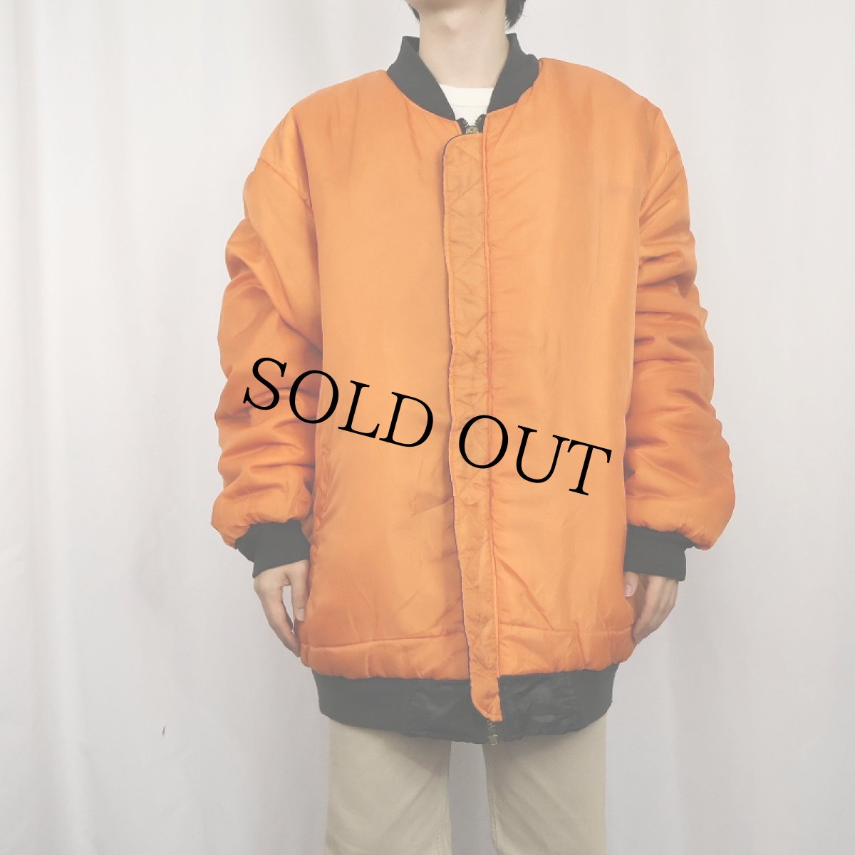 画像5: 民間品 Noiz "MA-1 TYPE" フライトジャケット BLACK XL (5)