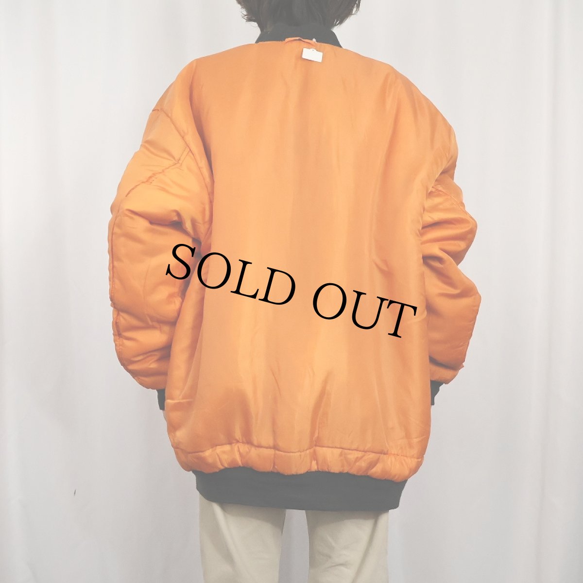 画像6: 民間品 Noiz "MA-1 TYPE" フライトジャケット BLACK XL (6)