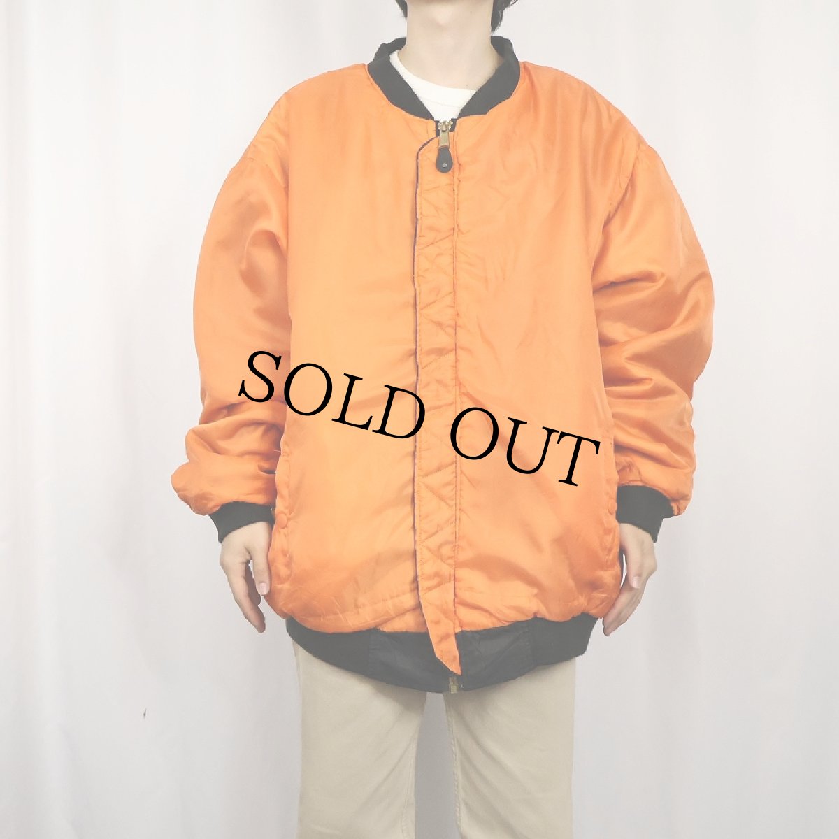 画像6: 民間品 K SPORTS "MA-1 TYPE" フライトジャケット BLACK 3XL (6)