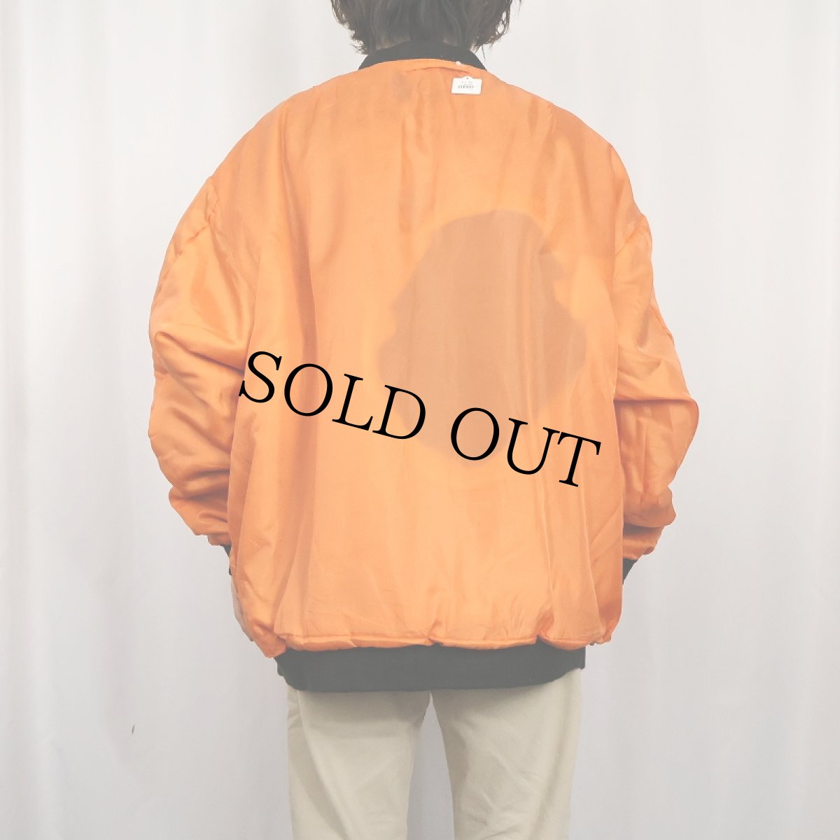 画像7: 民間品 K SPORTS "MA-1 TYPE" フライトジャケット BLACK 3XL (7)