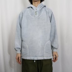 画像2: 90's NON-FICTION CANADA製 ヘンリーネック フェードスウェットフーディー M (2)