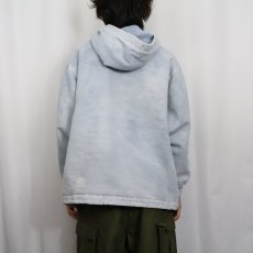 画像3: 90's NON-FICTION CANADA製 ヘンリーネック フェードスウェットフーディー M (3)