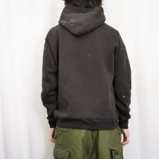 画像3: 90's RIDERS USA製 無地スウェットフーディー BLACK L (3)