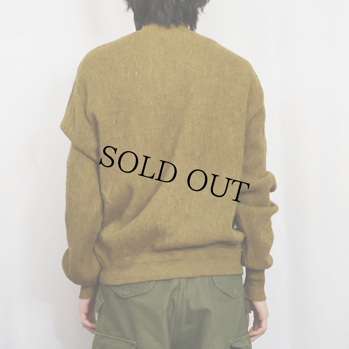 画像3: 60's VARSITY SHOP アルパカニットカーディガン L (3)