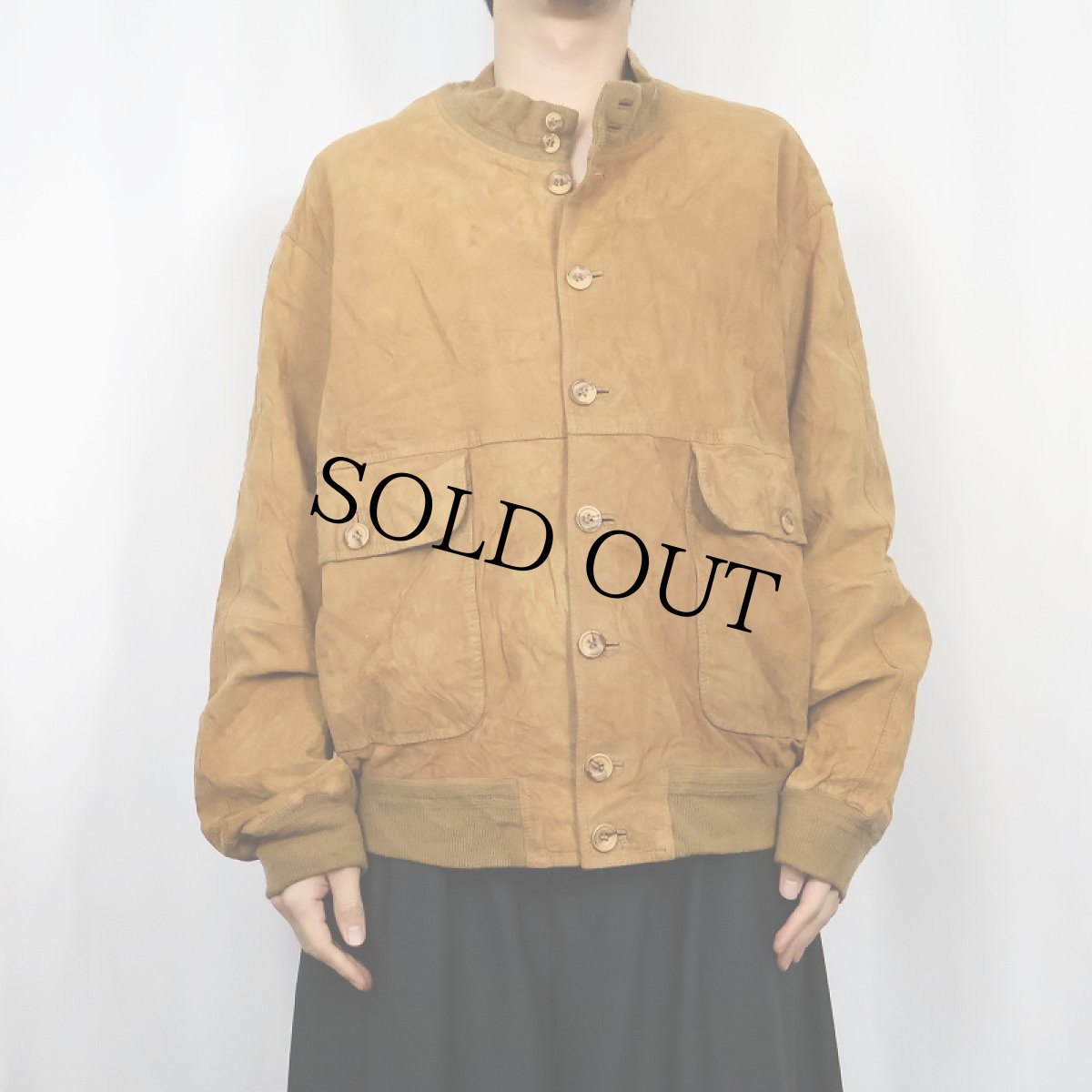 画像2: 80〜90's VERA PELLE "A-1 TYPE" スエードレザージャケット SIZE52 (2)