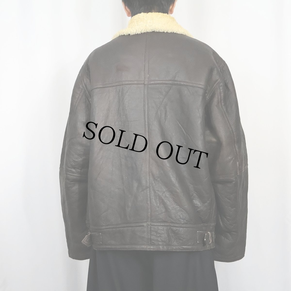 画像3: CANADIAN NATURE B-3 TYPE ムートンフライトジャケット SIZE40 (3)