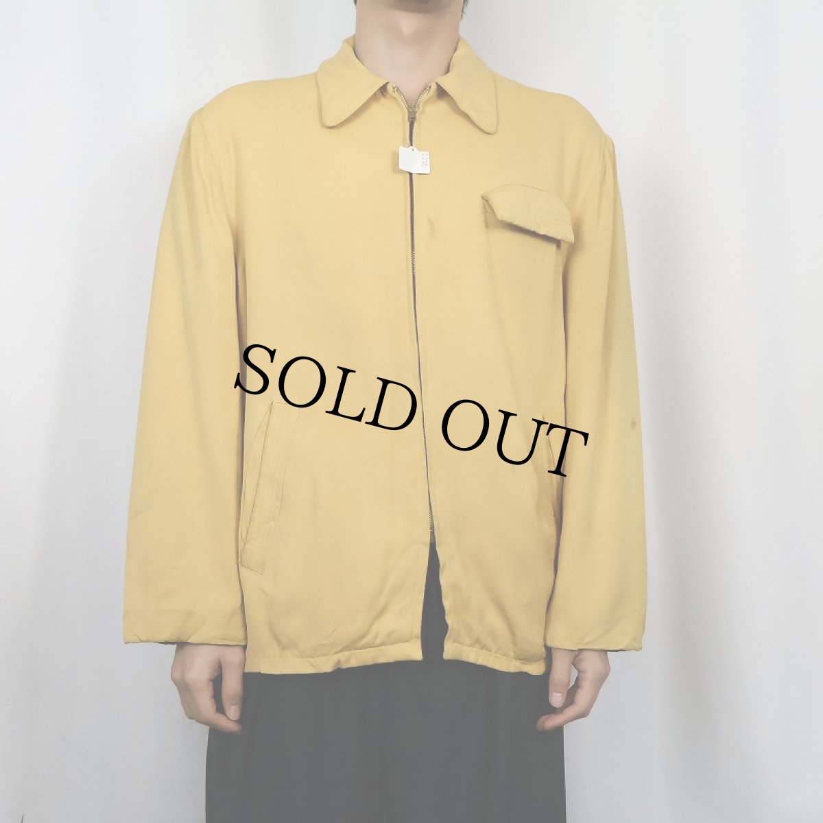 画像3: 50's BERKRAY コの字エンド レーヨンギャバジンジャケット (3)