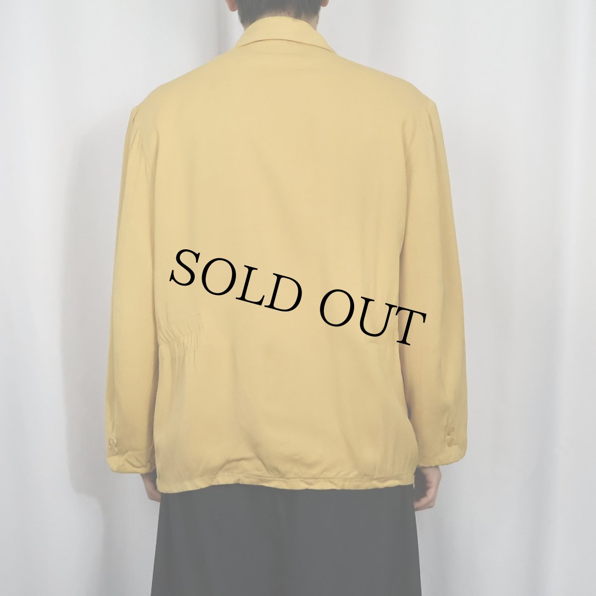 画像4: 50's BERKRAY コの字エンド レーヨンギャバジンジャケット (4)