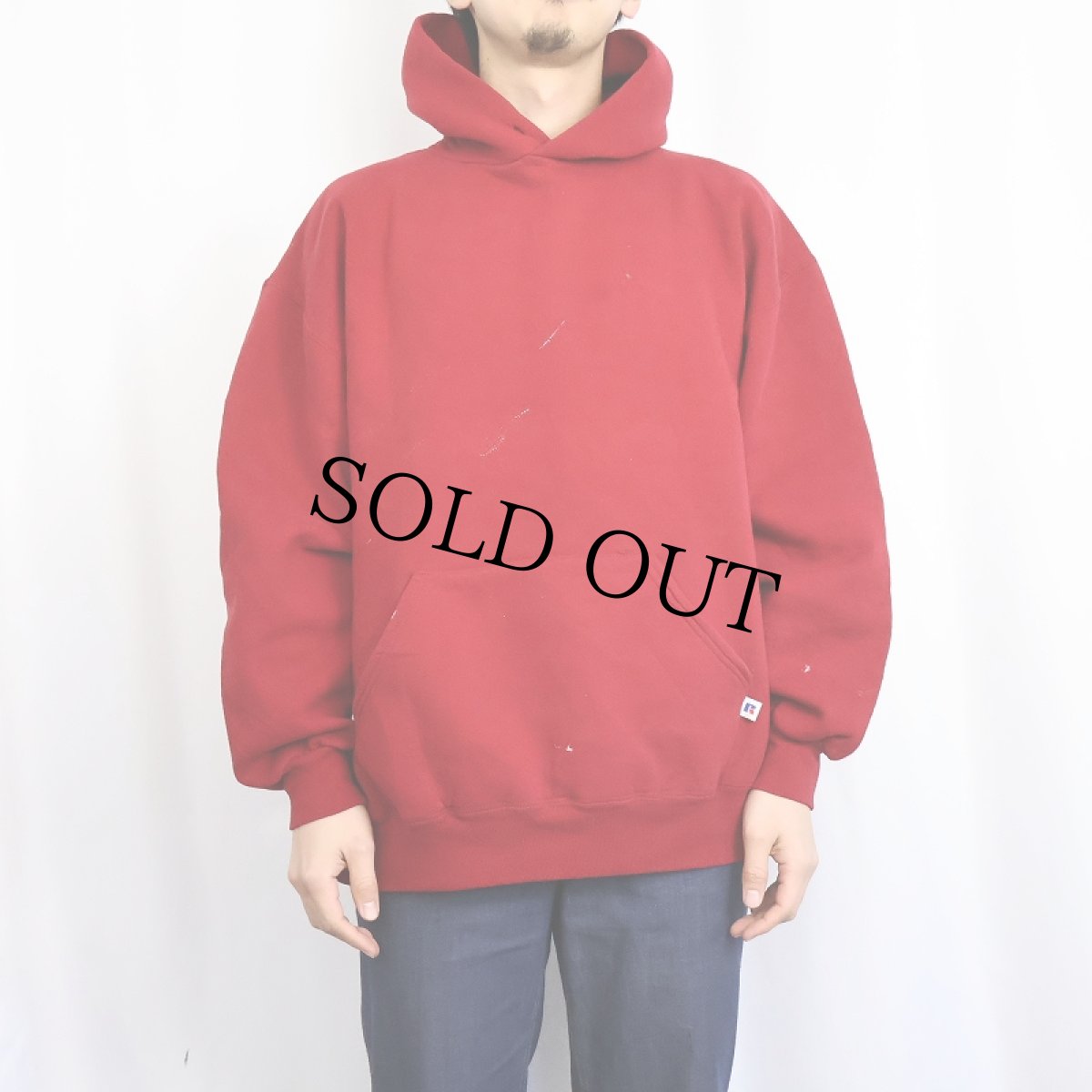 画像3: 90's RUSSELL ATHELETIC USA製 無地スウェットフーディー XL (3)