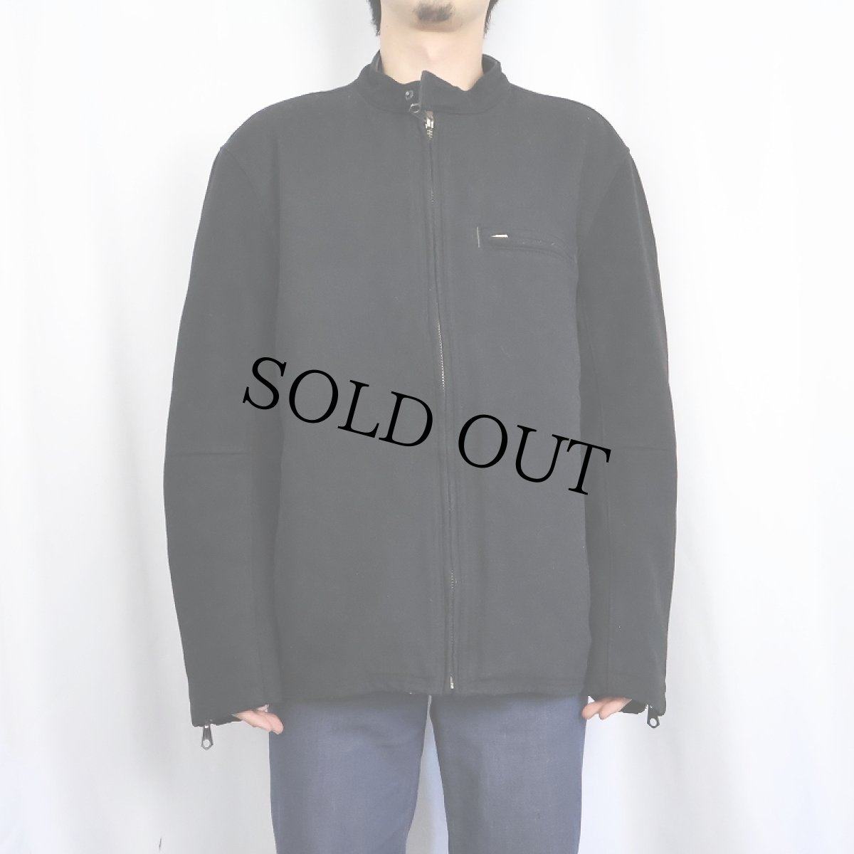 画像2: GAP ウールジップジャケット BLACK L (2)