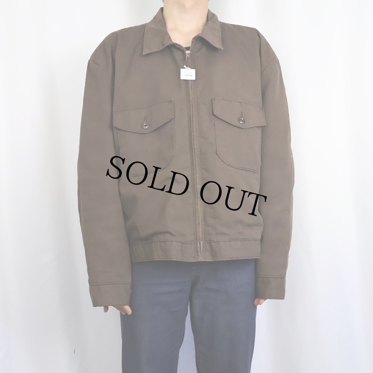 画像2: 70's 中綿入り ワークジャケット BROWN XXL REGULAR (2)