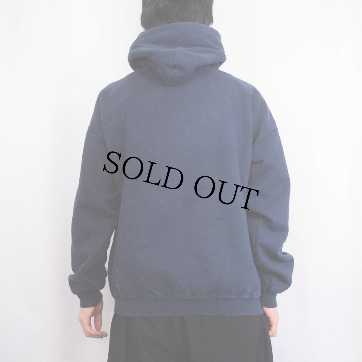 画像3: Volkswagen ロゴプリント スウェットフーディー NAVY L (3)