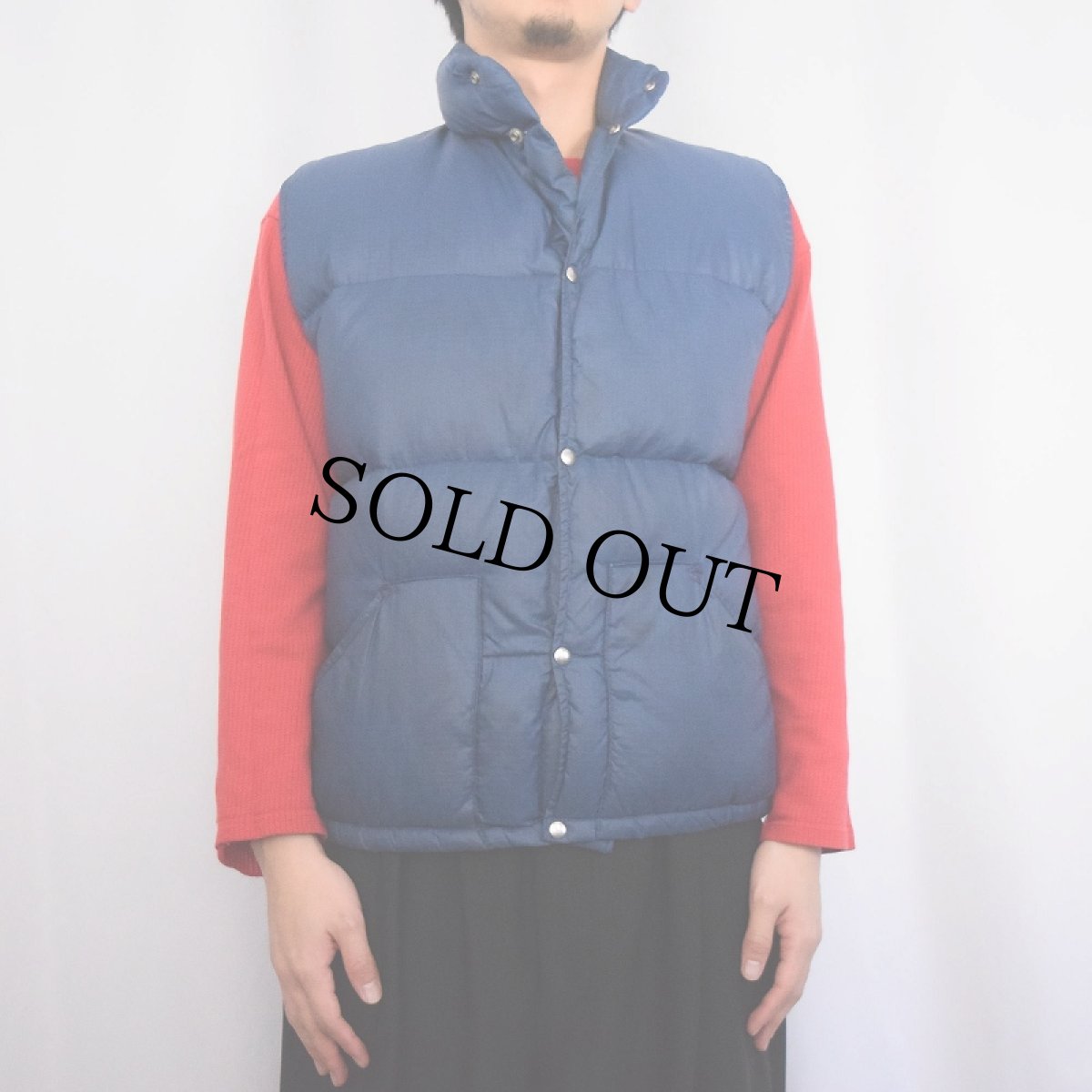 画像2: 80's THE NORTH FACE 茶タグ USA製 ダウンベスト S (2)