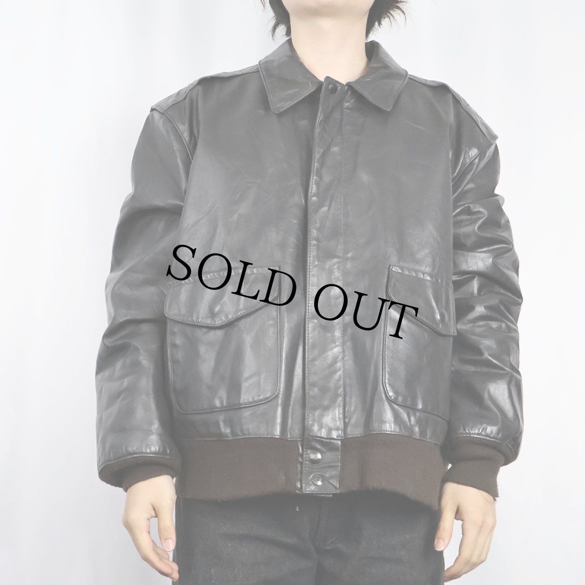 画像2: 90's SHELL USA製 "A-2 TYPE" レザーフライトジャケット BROWN (2)