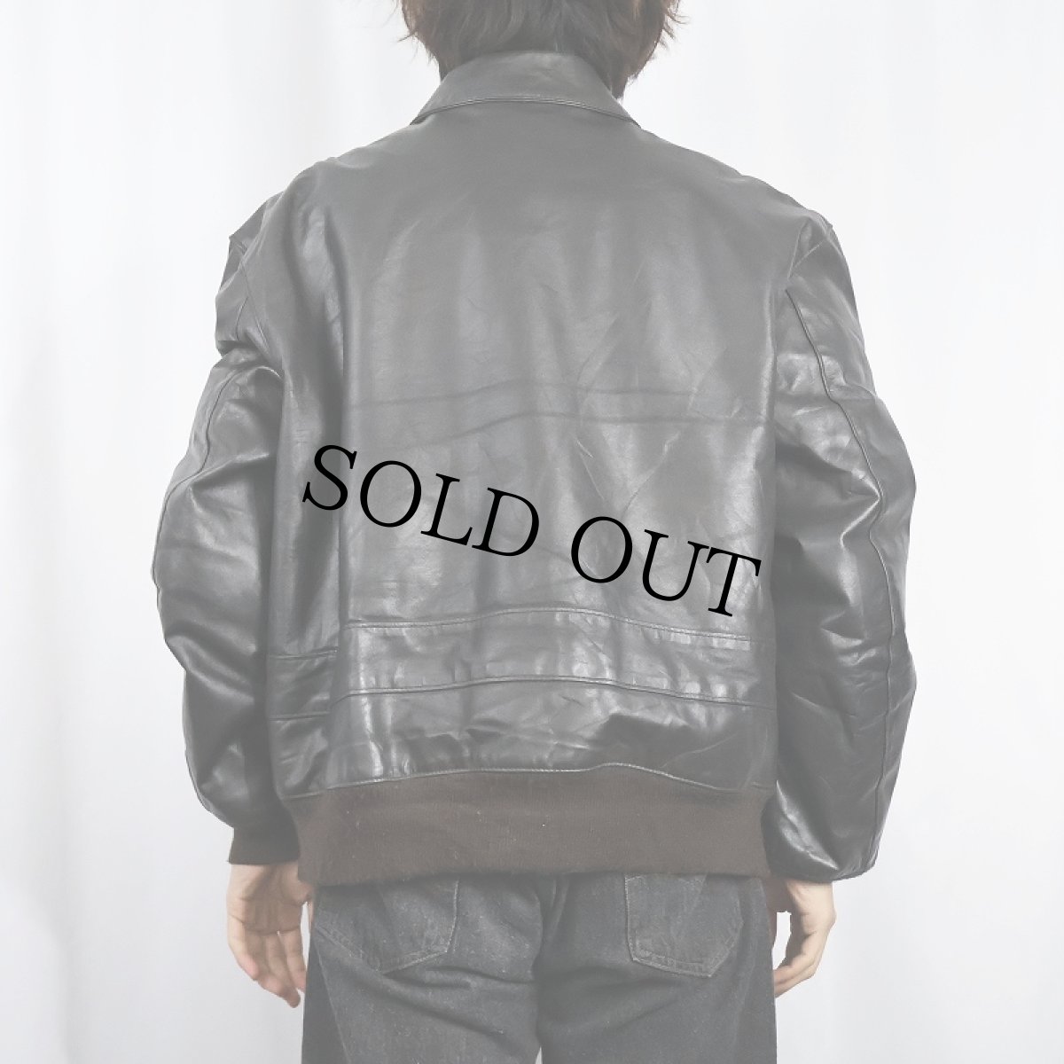 画像3: 90's SHELL USA製 "A-2 TYPE" レザーフライトジャケット BROWN (3)