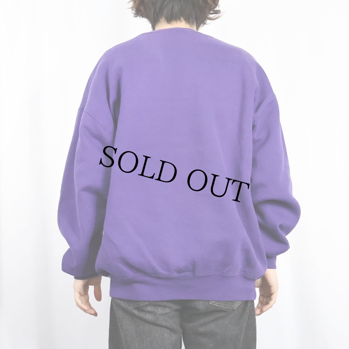 画像3: 90's RUSSELL ATHLETIC USA製 前V 無地スウェット XXL (3)