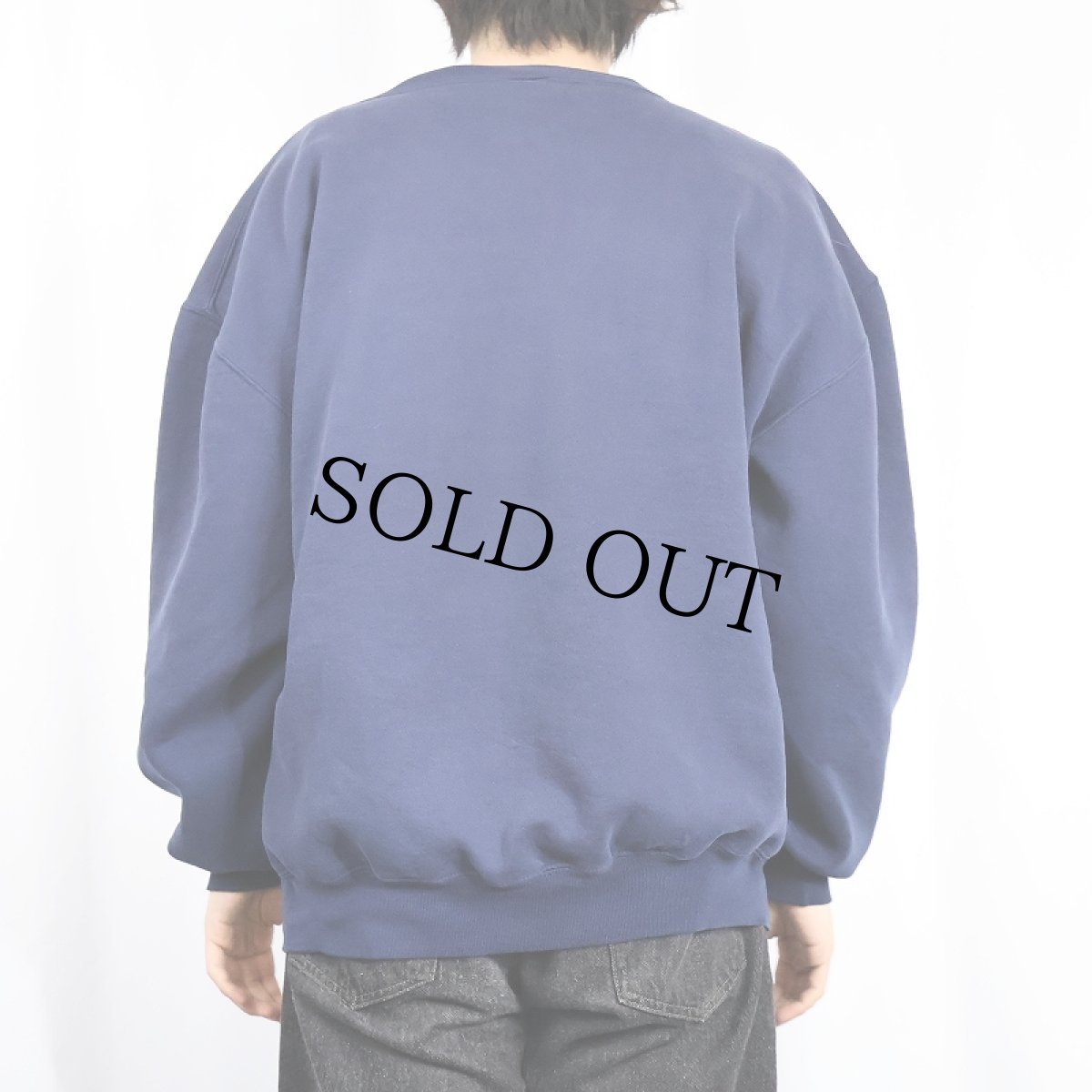画像3: 90's RUSSELL ATHLETIC USA製 前V 無地スウェット NAVY XXL (3)