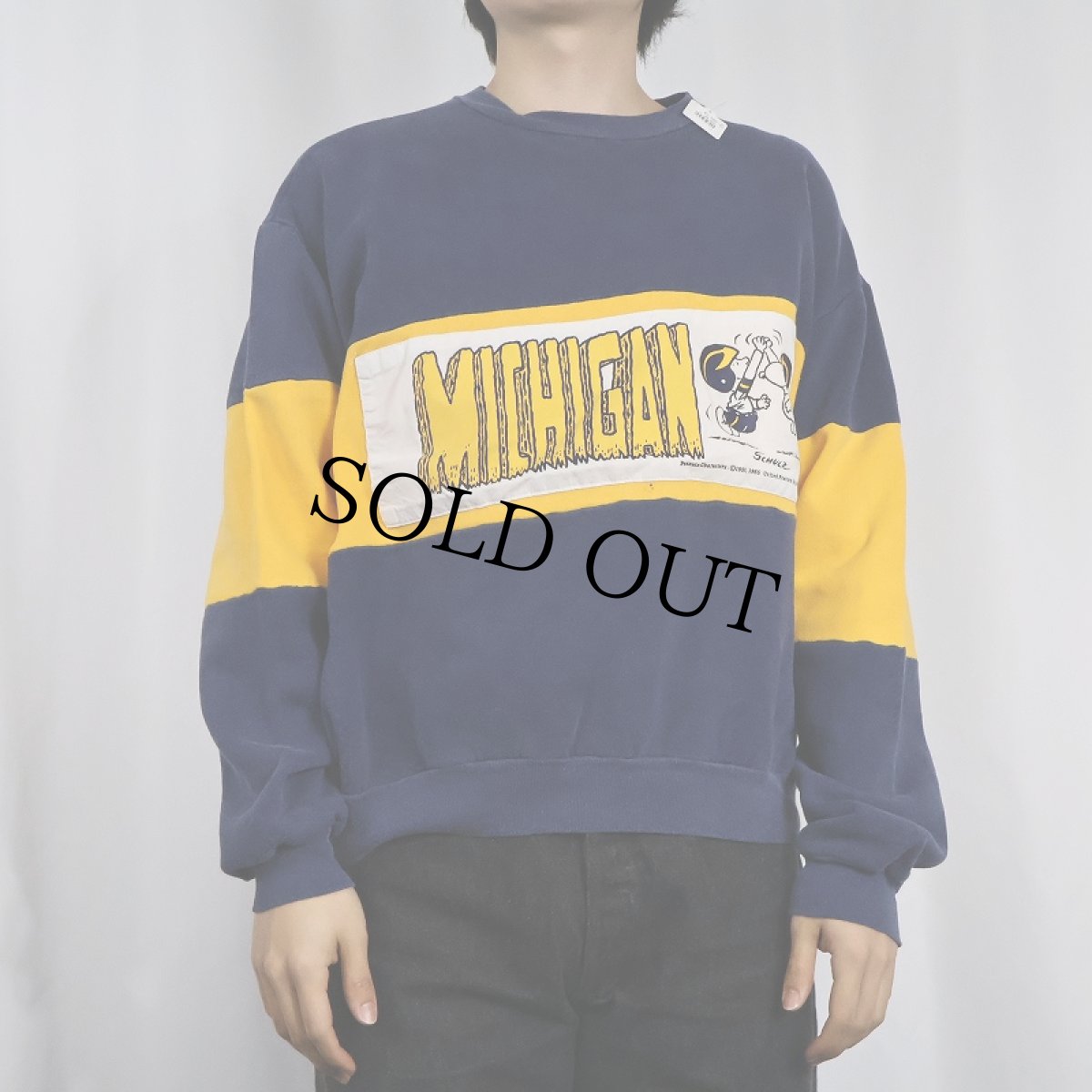 画像2: 80〜90's SNOOPY USA製 "MICHIGAN" キャラクタープリントスウェット (2)