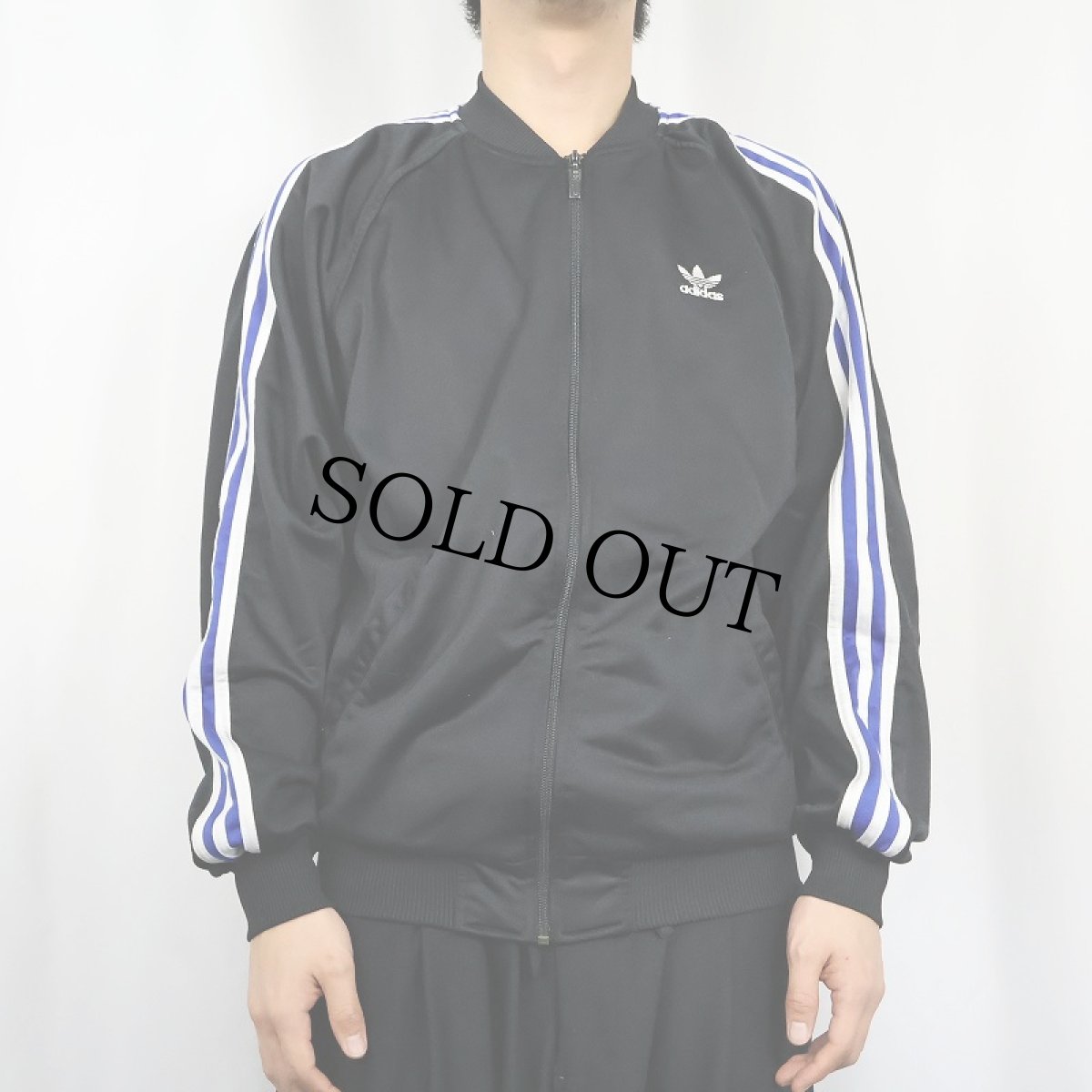 画像2: 90's adidas サイドライントラックジャケット BLACK S (2)