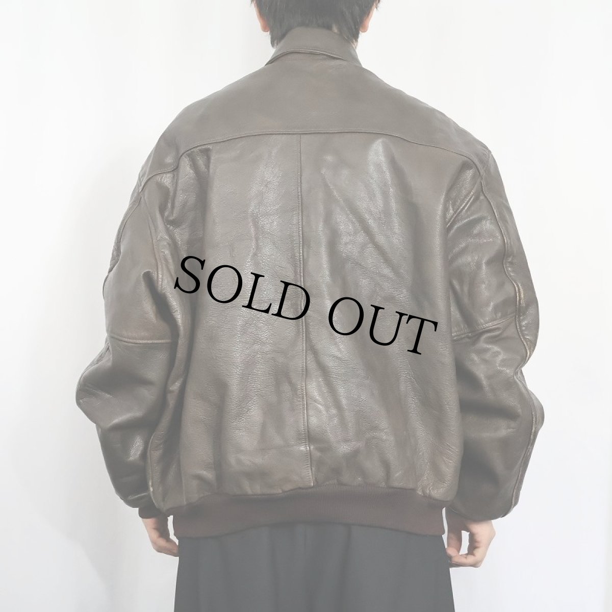 画像3: 80's〜 L.L.Bean USA製 "A-2 TYPE" レザーフライトジャケット XL (3)