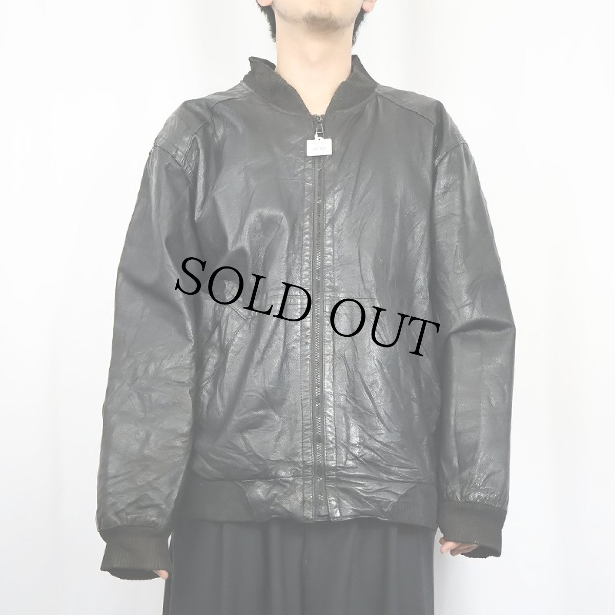 画像2: 80〜90's FUNCTION レザージャケット BLACK (2)