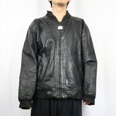 画像2: 80〜90's FUNCTION レザージャケット BLACK (2)