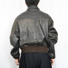 画像3: 〜90's Schott "A-2 TYPE" レザーフライトジャケット SIZE46 REG (3)