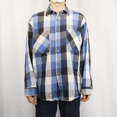 画像3: 80's BIGMAC USA製 ブロックチェック柄 ヘビーネルシャツ L REGULAR (3)