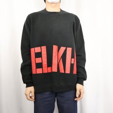 画像3: 80's RUSSELL ATHLETIC USA製 前V "ELKHORN" 巻プリントスウェット BLACK XL (3)