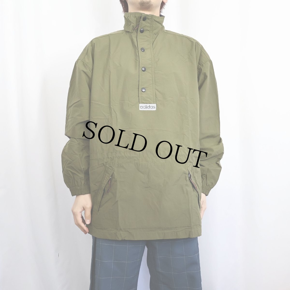 画像3: 90's adidas ナイロンプルオーバージャケット M (3)