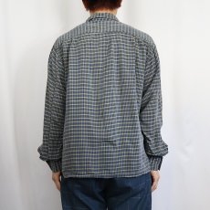 画像3: 60's Town Topic チェック柄 オープンカラーシャツ L (3)