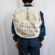 画像3: VINTAGE "READ THE SPOKANE SPOKESMAN REVIEW " ニュースペーパーバッグベスト (3)