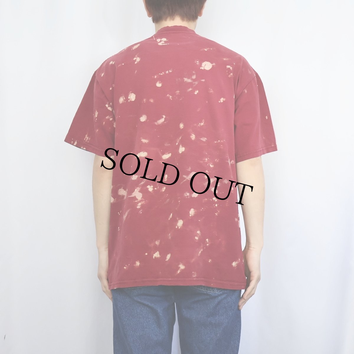 画像3: NIKE ロゴ刺繍 ブリーチデザイン Tシャツ L (3)