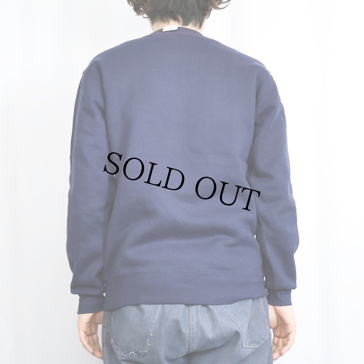 画像3: 90's RUSSELL ATHLETIC USA製 前V "Duke" プリントスウェット NAVY M (3)