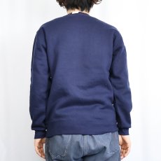 画像3: 90's RUSSELL ATHLETIC USA製 前V "Duke" プリントスウェット NAVY M (3)