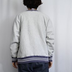 画像3: 90's Champion REVERSE WEAVE USA製 ロゴ刺繍 ボーダーリブスウェット L (3)