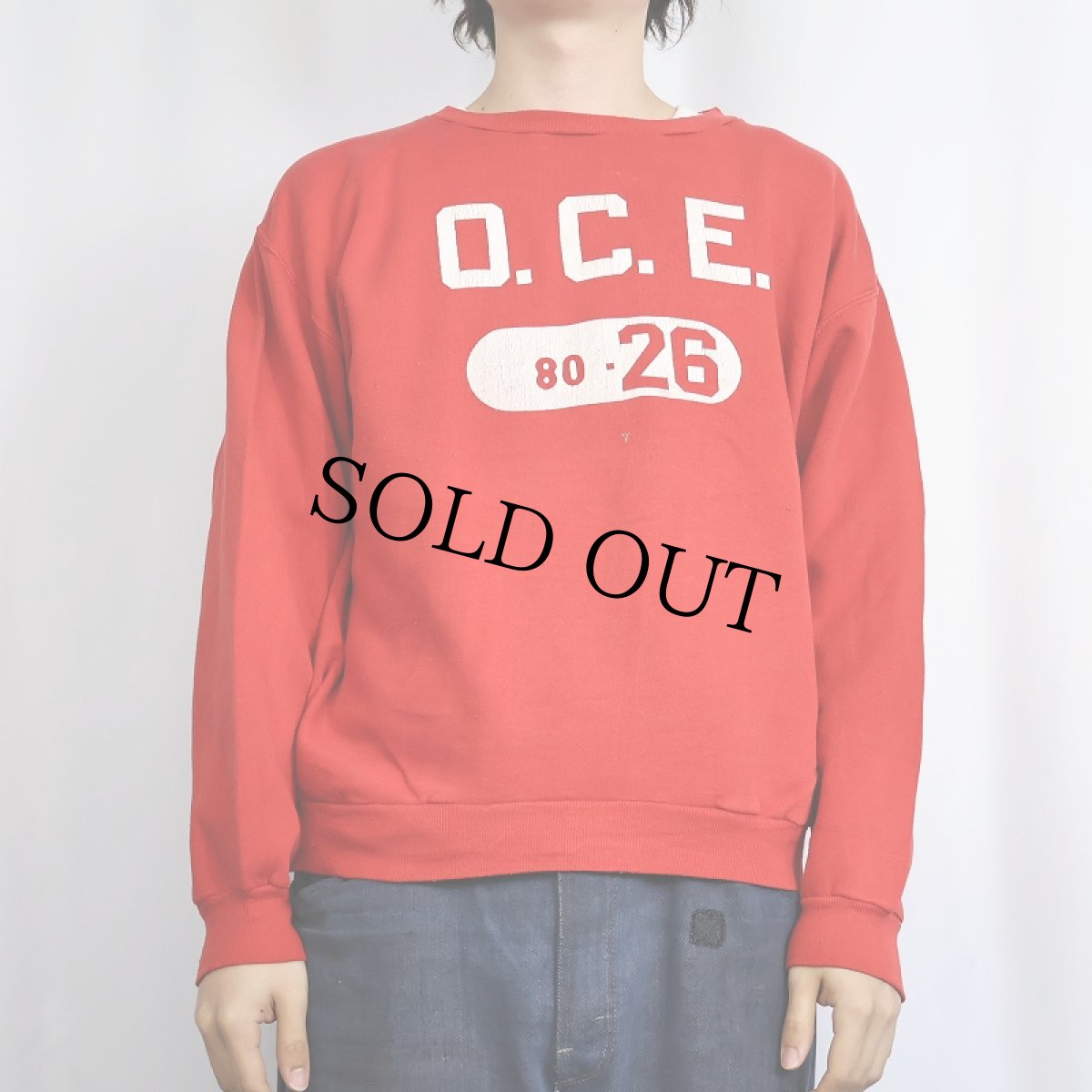 画像2: 70〜80's RUSSELL ATHLETIC 金タグ "D.D.E." プリントスウェット L (2)