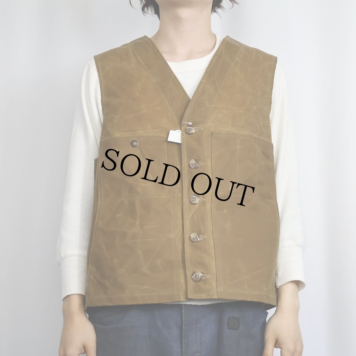 画像3: FILSON USA製 オイルドハンティングベスト SIZE44 (3)