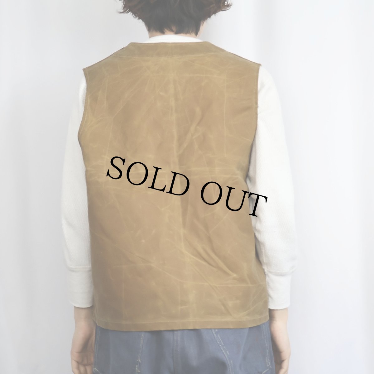 画像4: FILSON USA製 オイルドハンティングベスト SIZE44 (4)