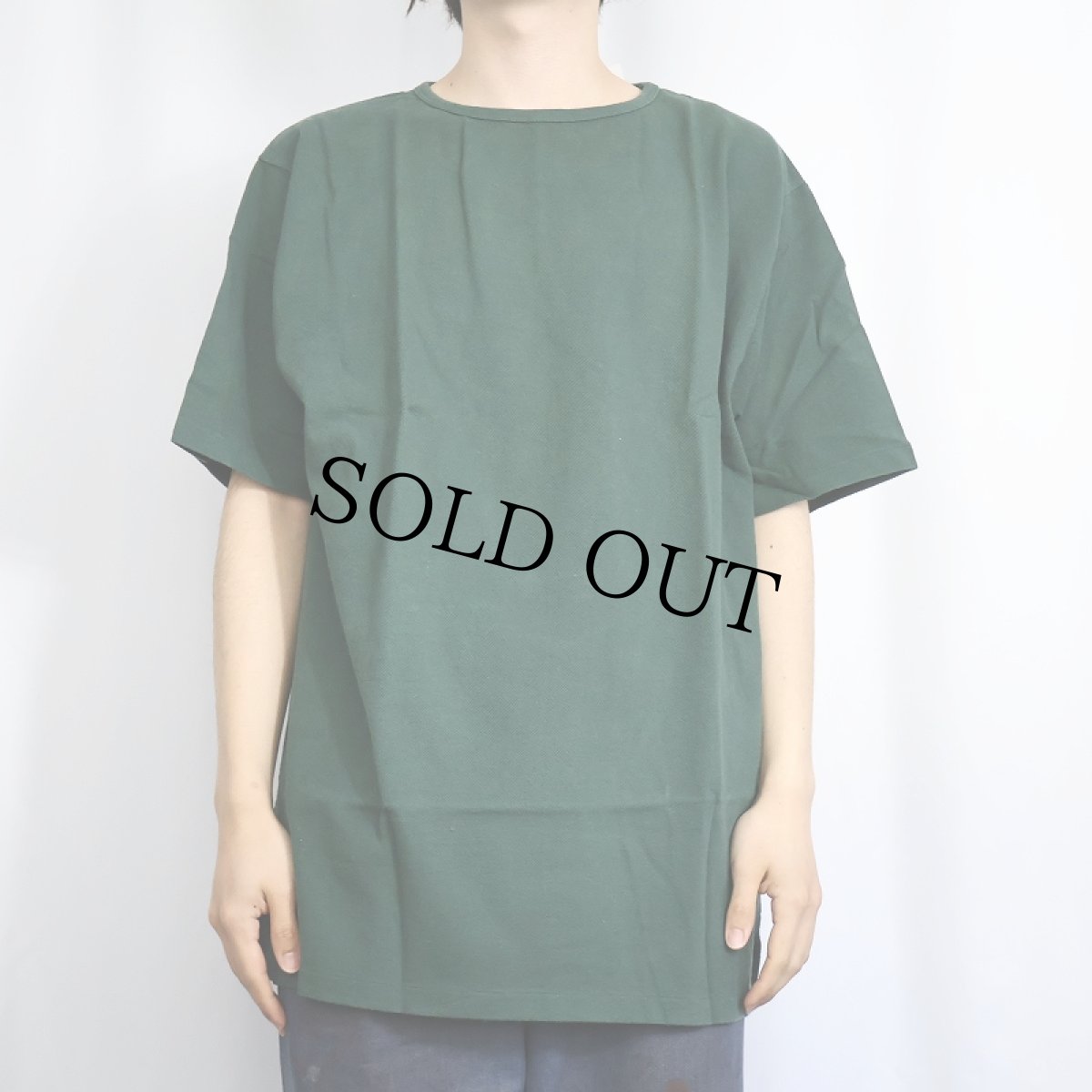 画像3: 【SALE】 90's J.CREW USA製 鹿の子無地Tシャツ GREEN DEADSTOCK XL (3)